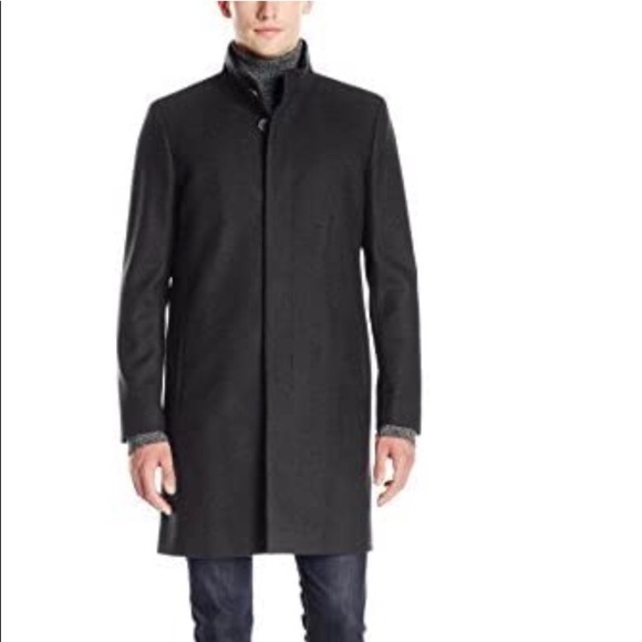 Theory Other - Theory Men Belvin Voedra Dark Charcoal Wool Coat